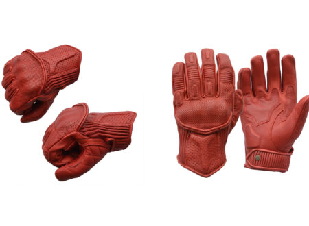Goldtop Predator Motorcycle Gloves Red