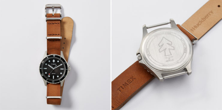 Huckberry X Timex Diver Watch Leather Strap