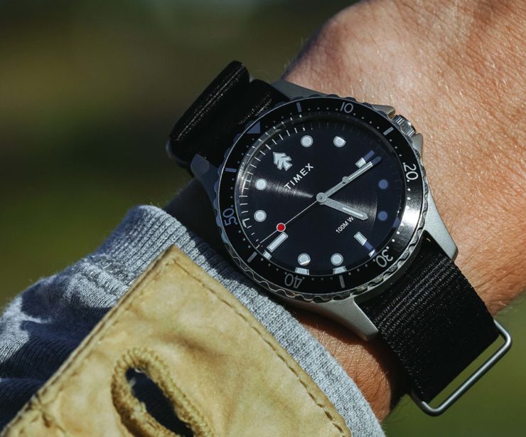 Huckberry X Timex Diver Watch Wrist