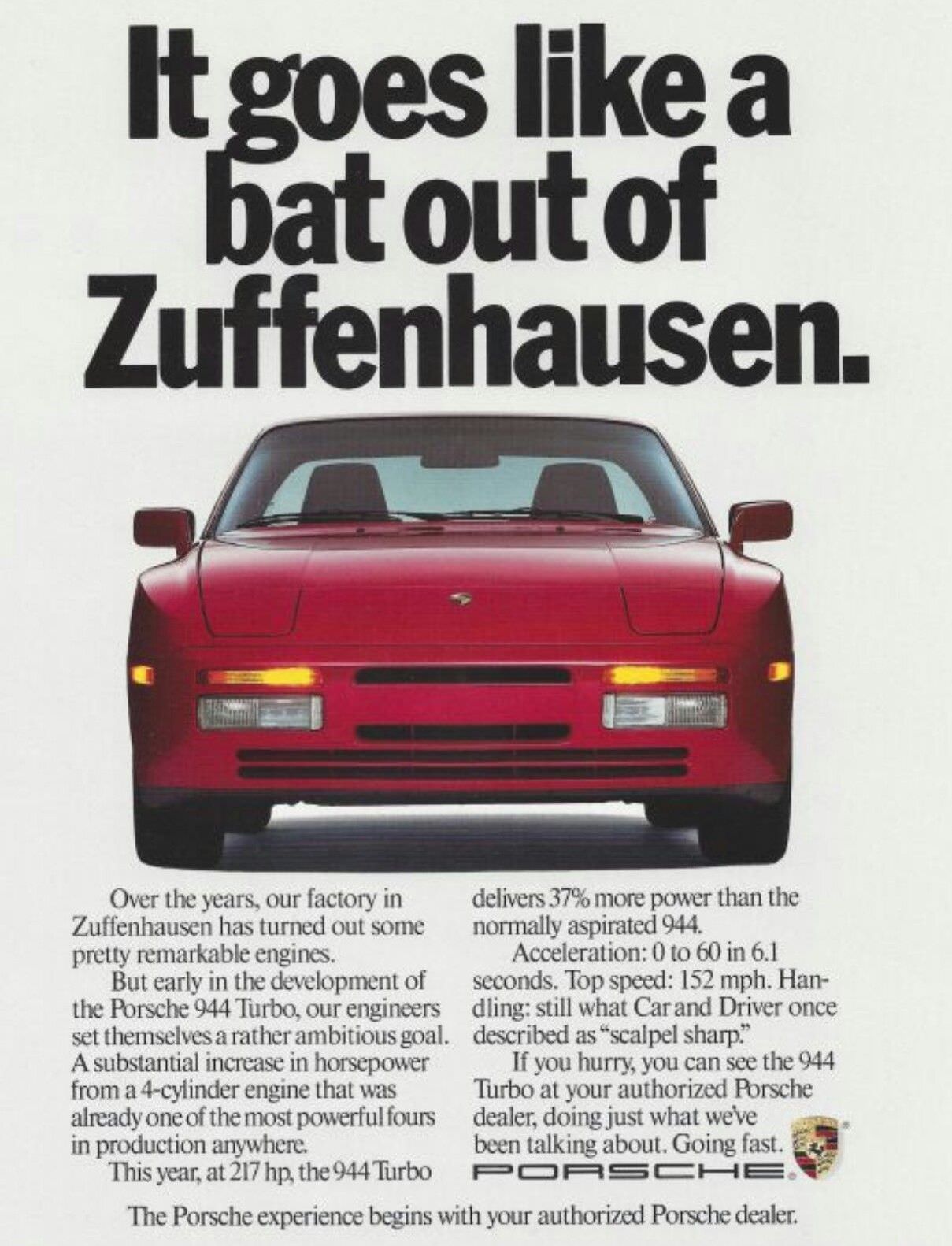 1985 Porsche Sales Brochure Advertisment 944 911 928 
