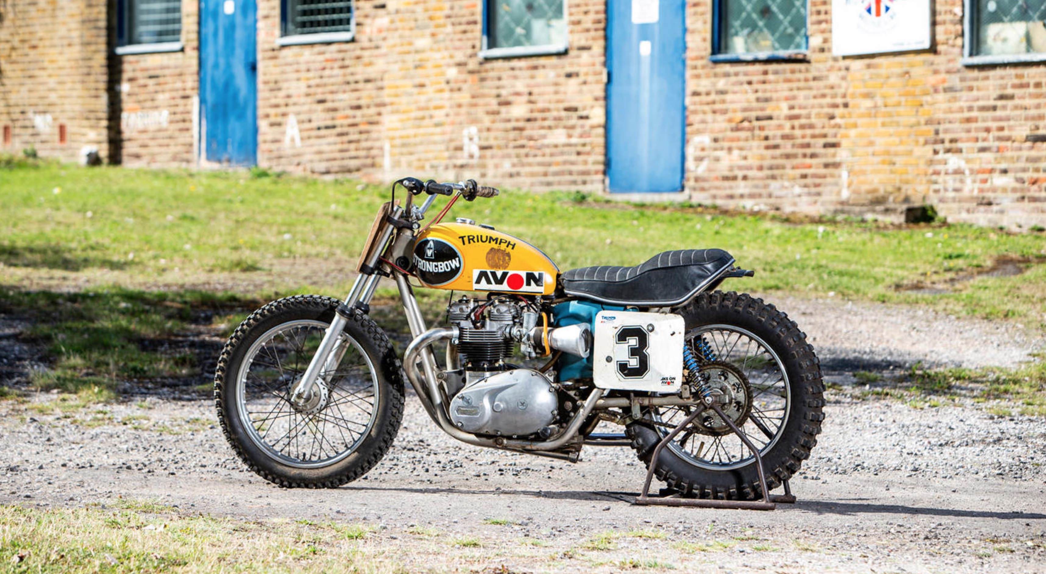 The Only Surviving Factory-Built Custom Triumph Strongbow Flat Tracker