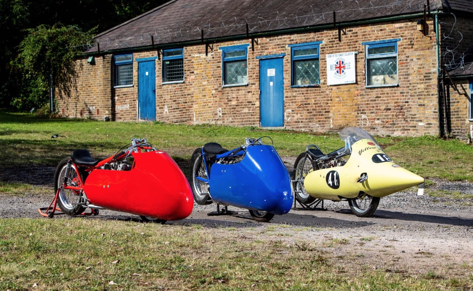 Yellow Peril, Scarlet Peril, and Blue Peril Sprint Racing Triumph