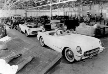 1953 Corvette production line