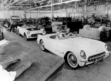 1953 Corvette production line