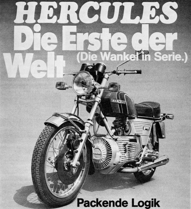 Hercules wankel engine W2000 motorcycle advertisement