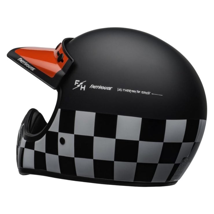 Bell Moto-3 Fasthouse Checkers Helmet Rear