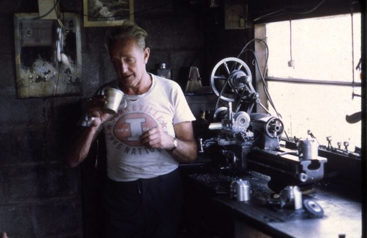 Burt Munro In His Workshop