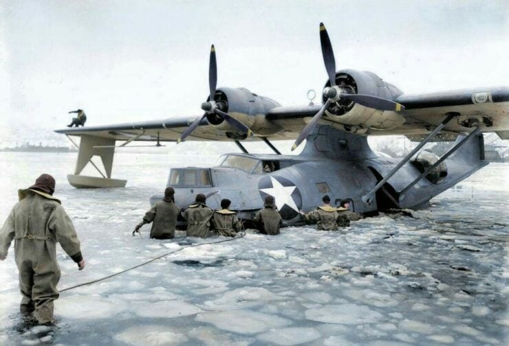 Consolidated PBY Catalina Stuck In Ice