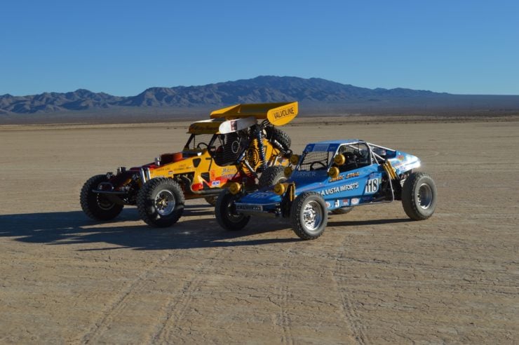 2015 Mint 400 photo shoot with the Mark Stahl Chenowth. These two cars competed in the same class together with the Mark Stahl car being the "standard" type Class 1 cars back in the day. Look how much bigger Challenger IV is compared to the buggy.