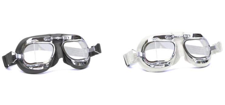 Halcyon Mark 49 Motorcycle Goggles White + Black