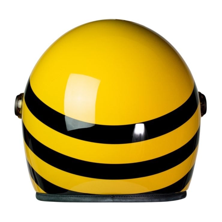 Heroine Racer Bumblebee Motorcycle Helmet Back