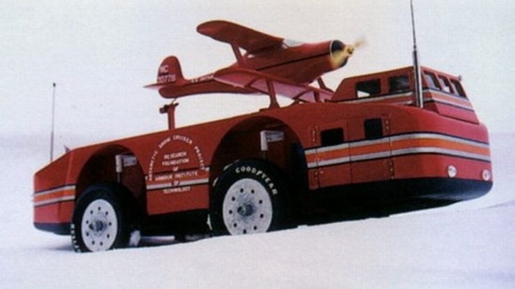 The Snow Cruiser With Plane