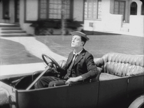Buster Keaton car stunt