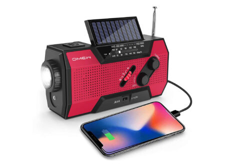 Survival Solar Hand Crank Phone Charger + Emergency NOAA Weather Radio
