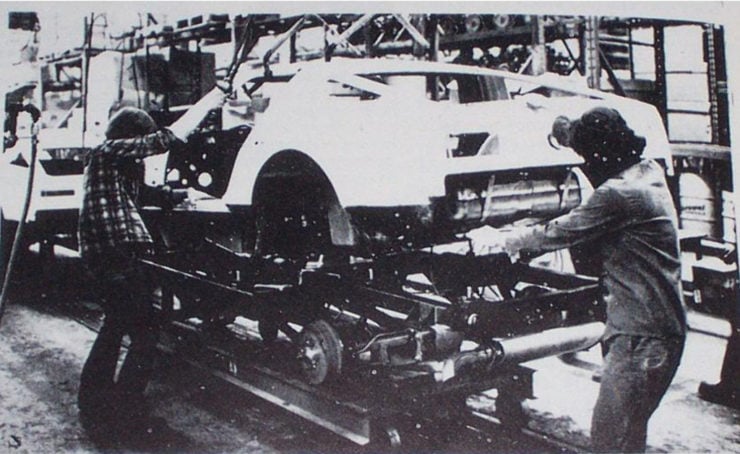 Bricklin SV-1 production line