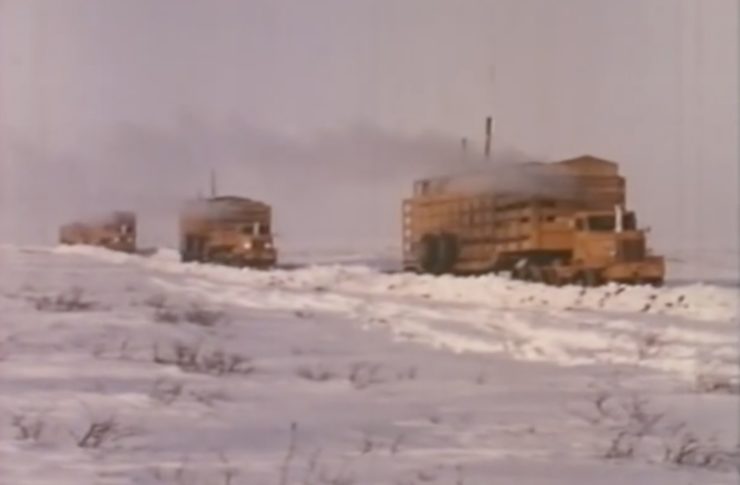 Arctic Convoy With Giant Mack Trucks 4