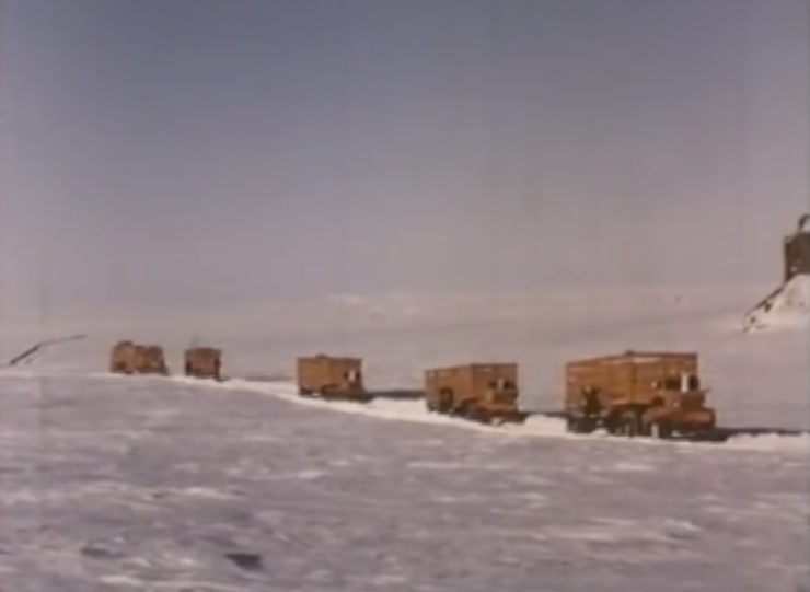 Arctic Convoy With Giant Mack Trucks 8