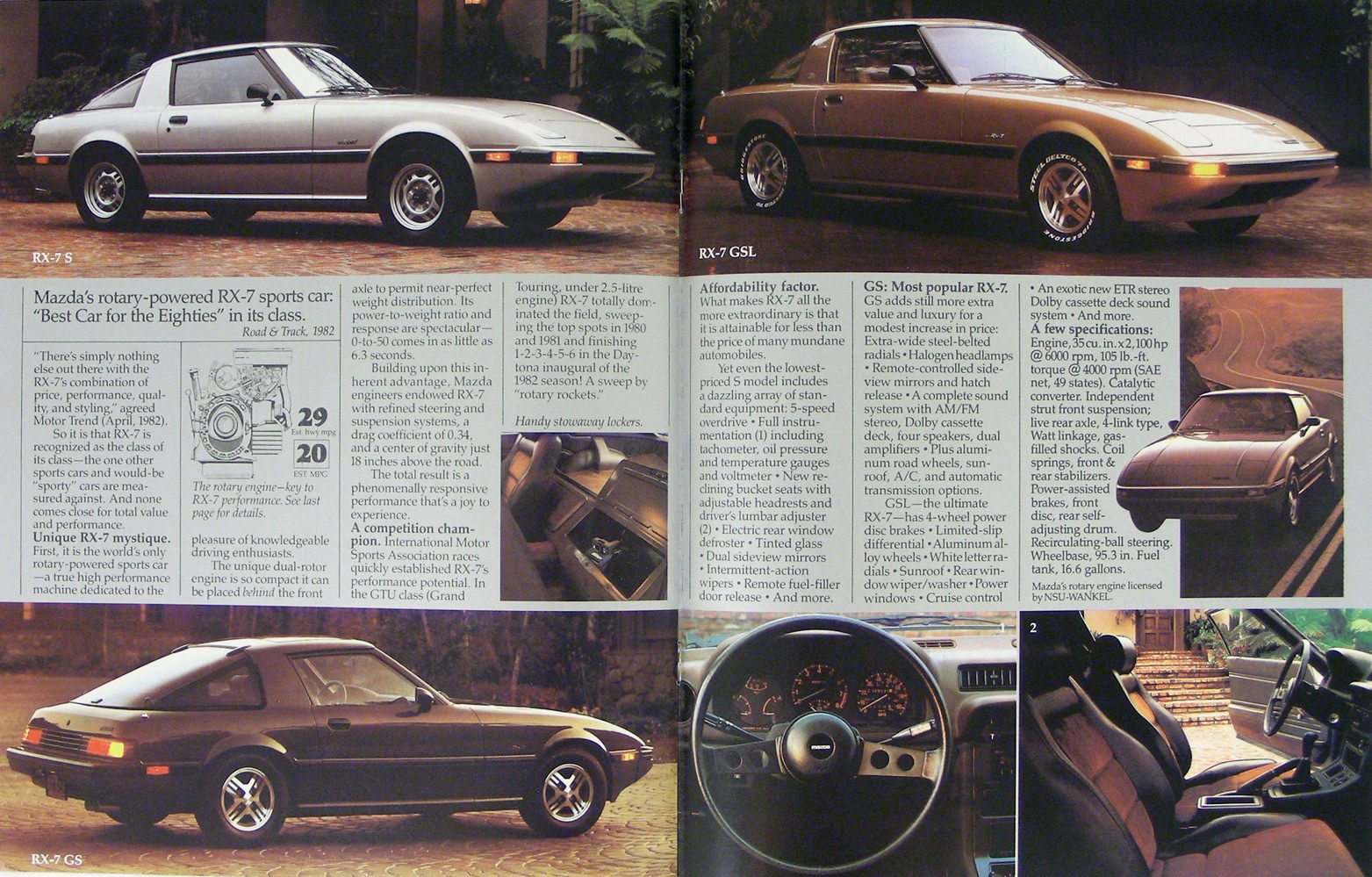 1983 Mazda RX-7 original Australian sales brochure 