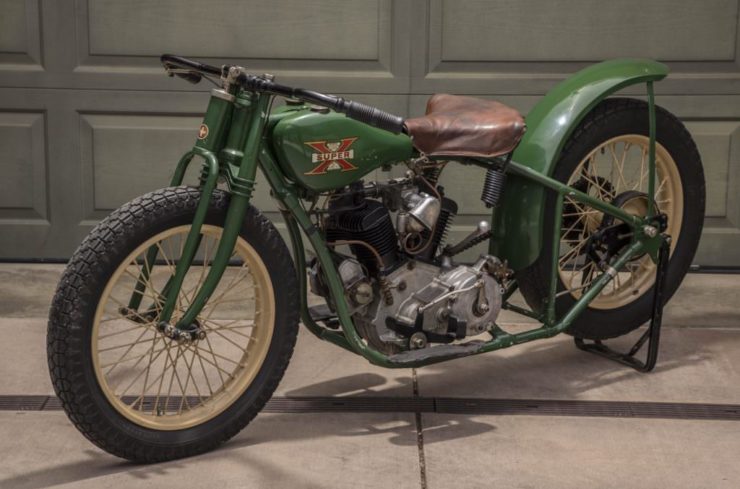 Steve McQueen Excelsior Super X Factory-Built Flat Tracker Front 4