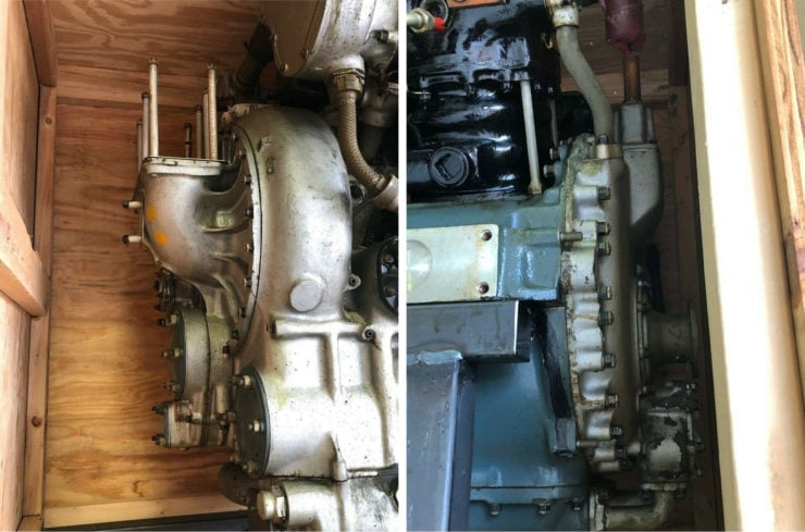 Allison V-1710 aircraft engine front and back