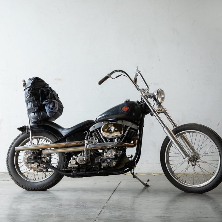 The Biltwell EXFIL-60 Bag - Motorcycle Utility Bag On Motorcycle