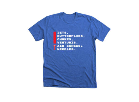 The Carburettor T-Shirt by Silodrome Blue