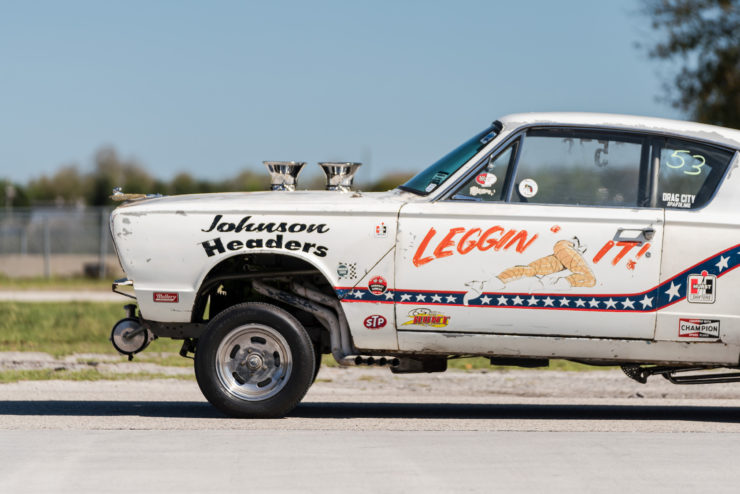 1966 Plymouth Barracuda Drag Car with 1965 Dodge C-500 Hauler 12