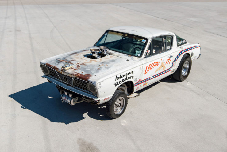 1966 Plymouth Barracuda Drag Car with 1965 Dodge C-500 Hauler 19