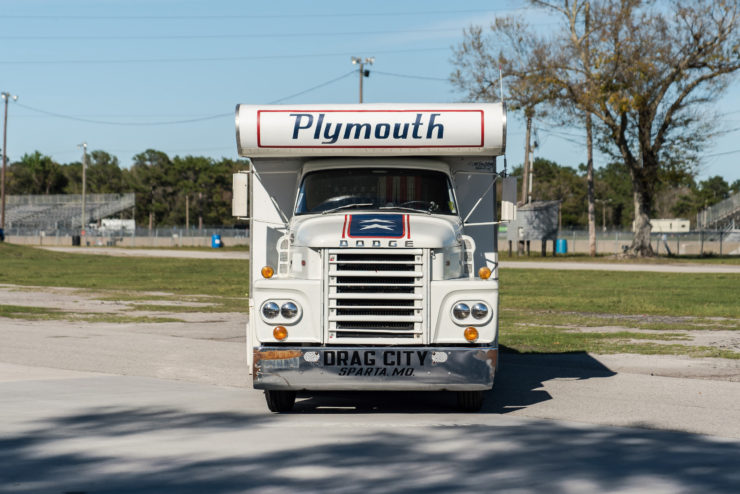 1966 Plymouth Barracuda Drag Car with 1965 Dodge C-500 Hauler 4