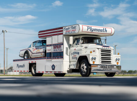 1966 Plymouth Barracuda Drag Car with 1965 Dodge C-500 Hauler