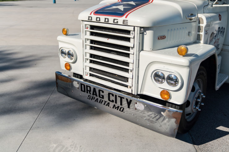 1966 Plymouth Barracuda Drag Car with 1965 Dodge C-500 Hauler 5