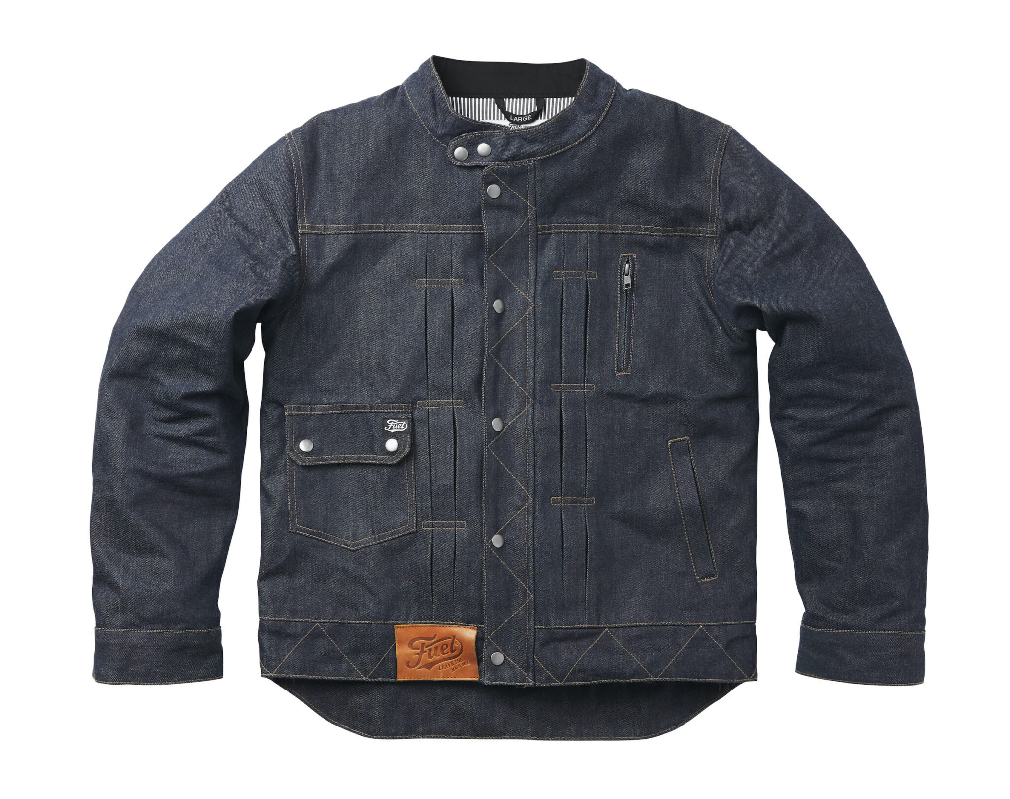 The New Fuel Greasy Jacket - An Armored Aramid + Denim Motorcycle Jacket