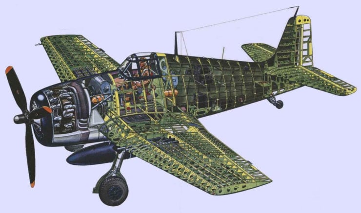 Grumman F6F Hellcat Cutaway