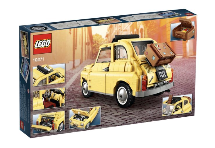 Lego Fiat 500 In Box Back