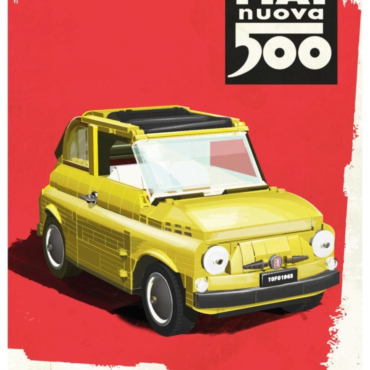 Lego Fiat 500 Poster