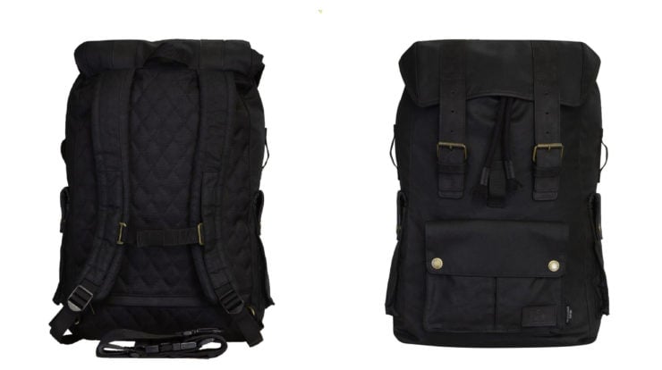 Merlin Ashby Waxed Cotton Rucksack Black