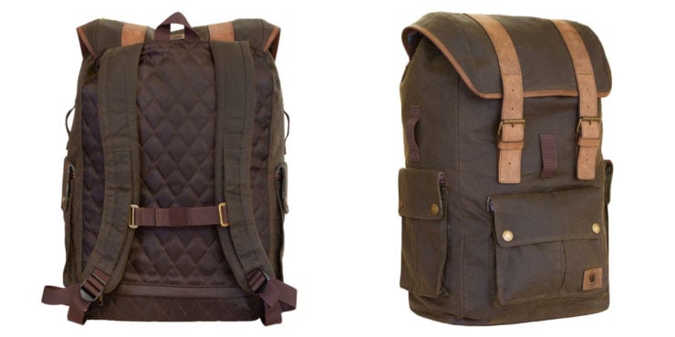 Merlin Ashby Waxed Cotton Rucksack Olive