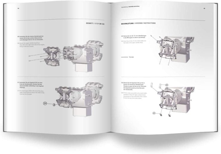 Porsche Carrera Type 547 4-Cylinder Boxer Engine Scale Model Book