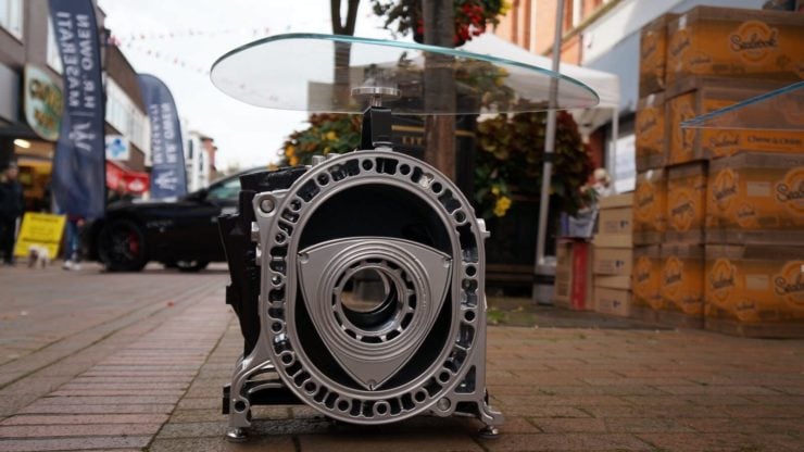 Wankel Rotary Engine Coffee Table Outside