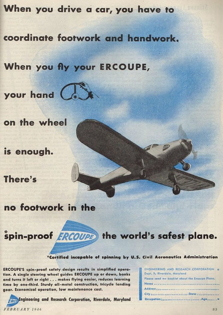 Ercoupe Plane Ad