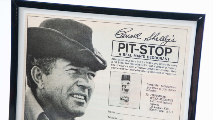 Carroll Shelby's Pit Stop Deodorant Ad