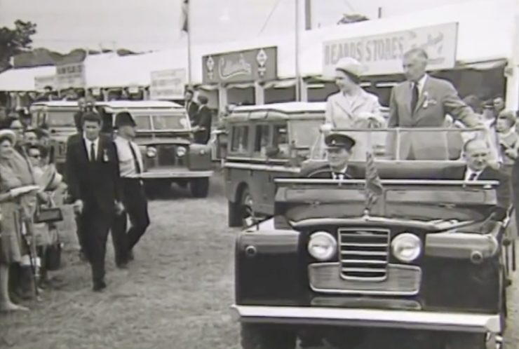 Vintage Land Rover Carrying Queen