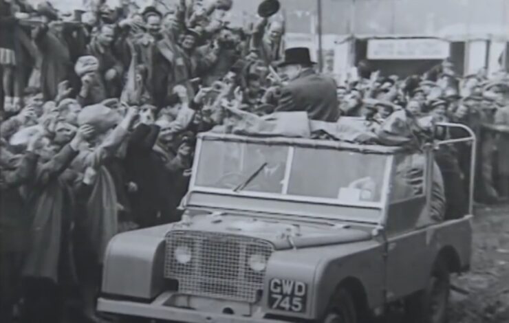 Vintage Land Rover Winston Churchill