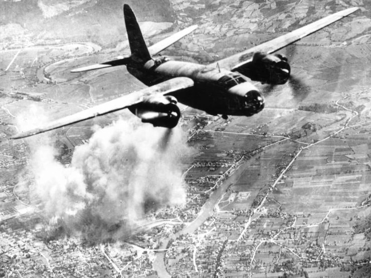 A Royal Air Force Martin Marauder over Banja Luca