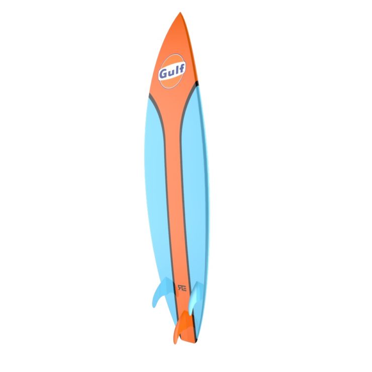 Gulf Livery Surfboard Back