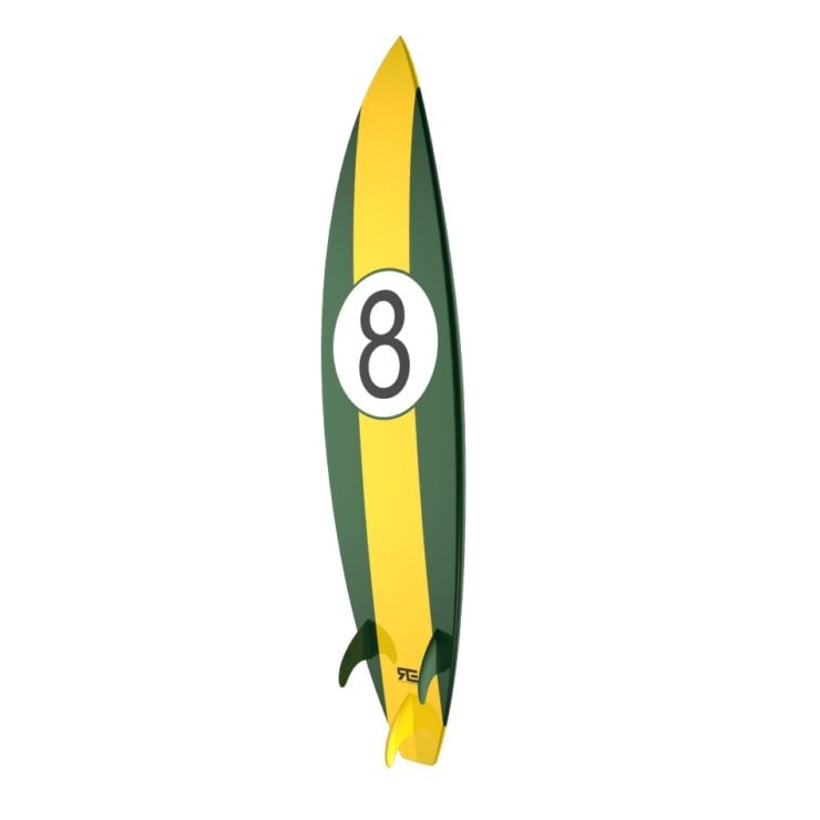 Lotus Livery Surfboard Back