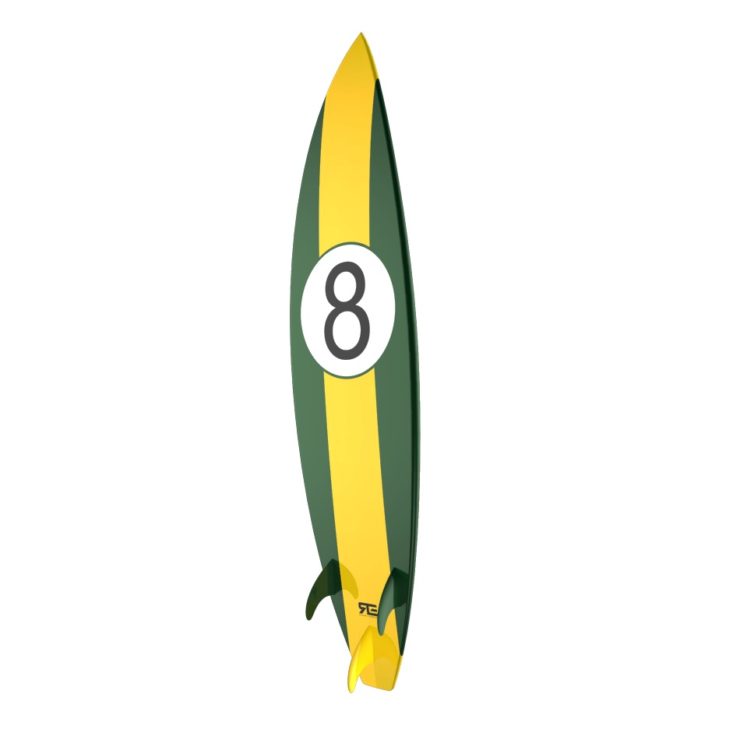 Lotus Livery Surfboard Back