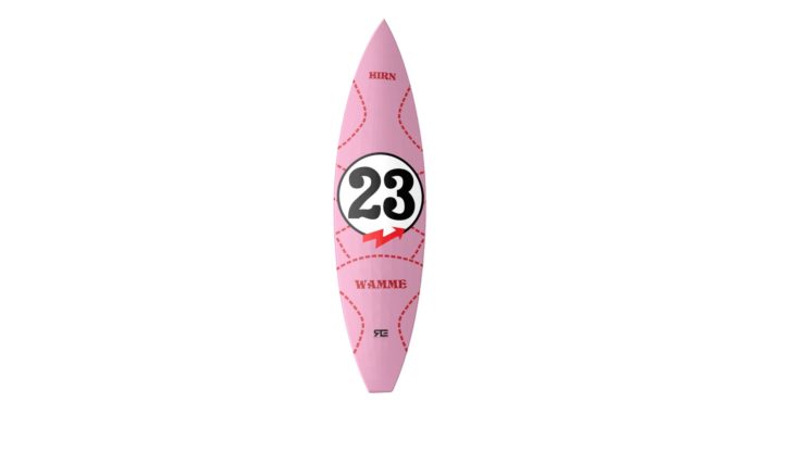 Pink Pig Livery Surfboard Top