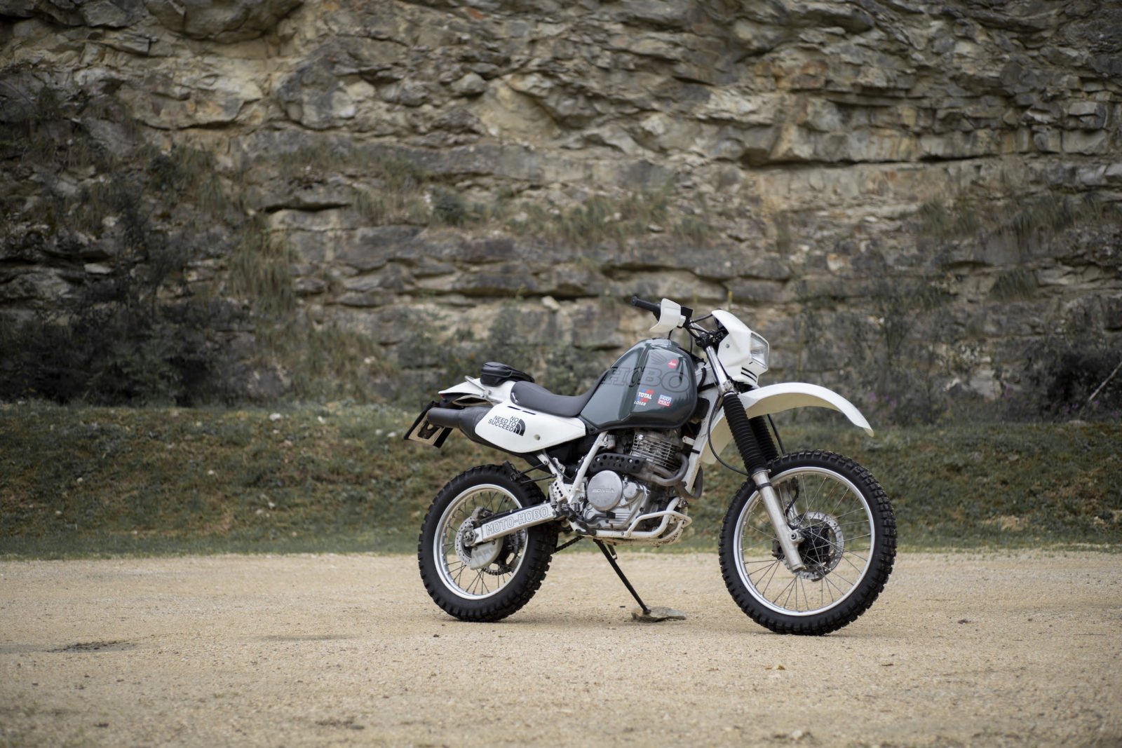 A Custom Honda Xr650l By Sea Of Rocks