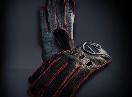 Opinari Rosso Acceso Peccary Leather Driving Gloves 9